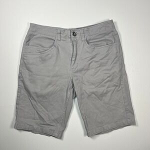 Under Armour Mens Fitted Chino Shorts Size 32 Grey Flat Front Golf Casual UA